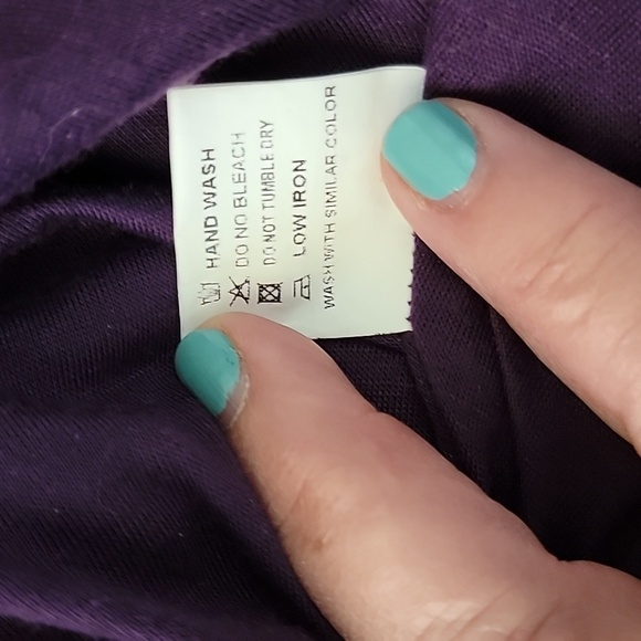 Paris Hues Flocked Feel Babydol Dress w/ Bell Sleeves purple/burgundy sz XL - Picture 14 of 16